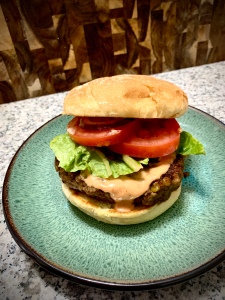 Vegan Lentil Walnut Burger | SoCo Vedge - Vegan Food Delivery Service | Narragansett, Rhode Island